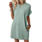 Amelie | Minimalist Round Neck Summer Dress