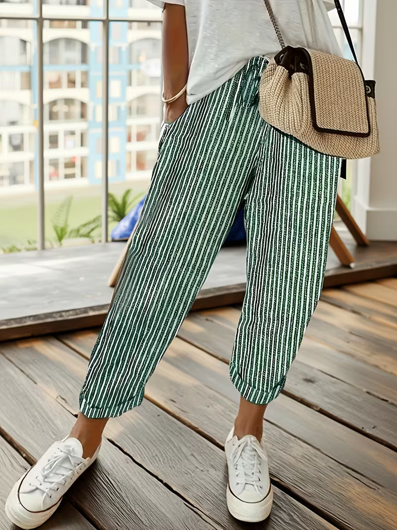 Darcie | Striped Wide-Leg Casual Pants