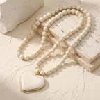Turquoise Heart Bead Necklace