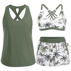 Laura | Sporty Three-Piece Tankini Set with Pockets
