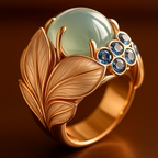 Olive | Green Leaf Ring