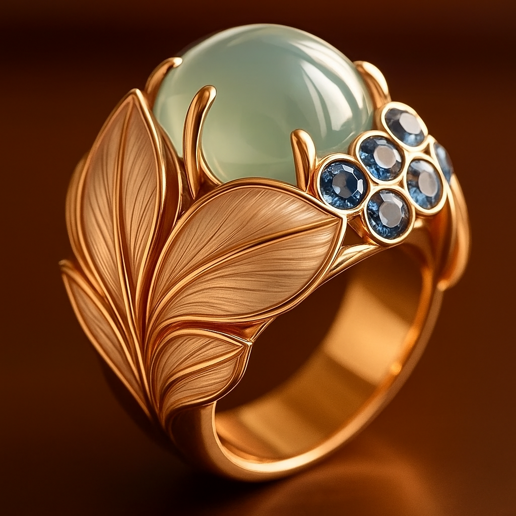 Olive | Green Leaf Ring