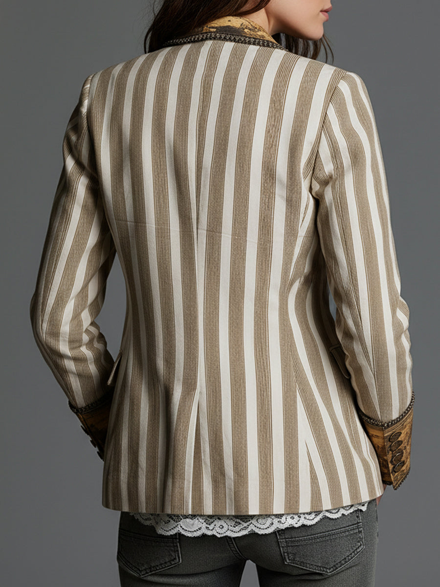 Roberta | Artful Striped Blazer