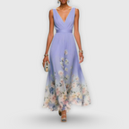 Sharon | Elegant Sleeveless Floral Dress