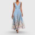 Sharon | Elegant Sleeveless Floral Dress