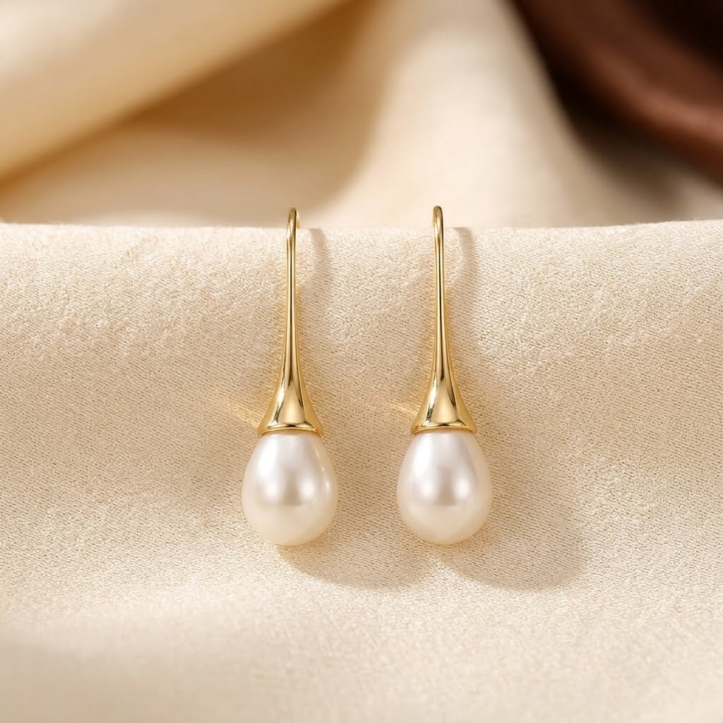 Elodie | Pearl Drop Earrings