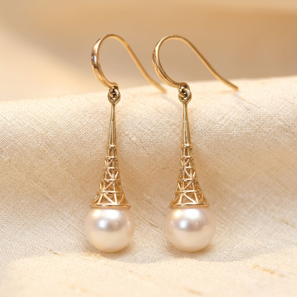 Colette | Filigree Pearl Drop Earrings