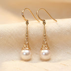 Pauline | Gold Filigree Pearl Drops
