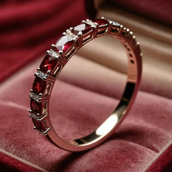 Scarlet Inlay Ring | Golden Finish