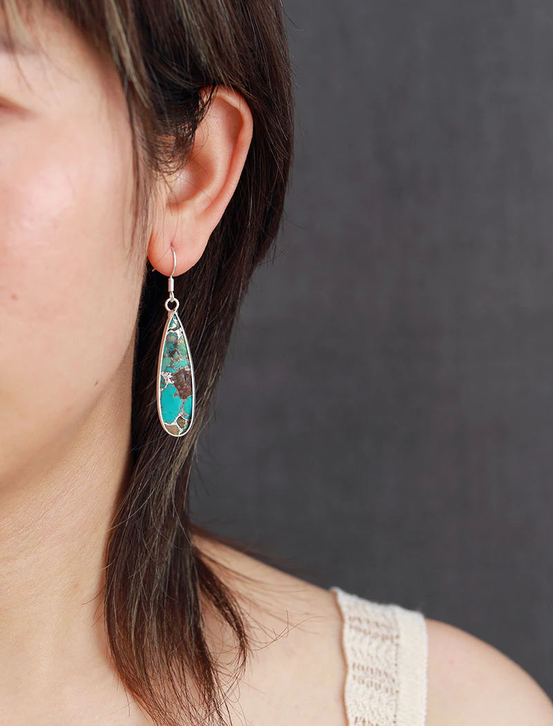 Zinnia | Chic Turquoise Jasper Drop Earrings