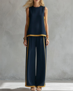 Ivy | Elegant Sleeveless and Wide Trouser Set