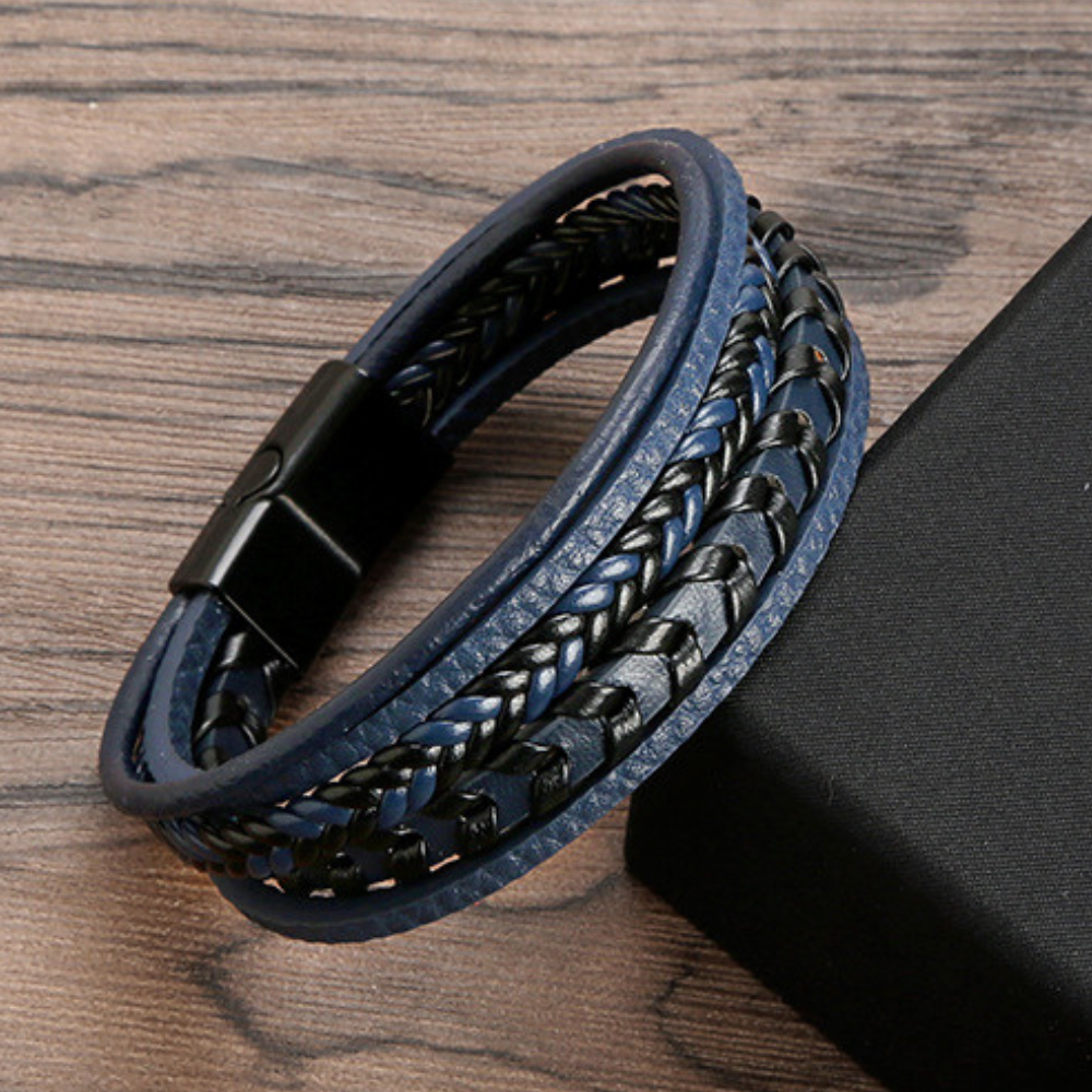Felix | Braided Leather Viking Bracelet