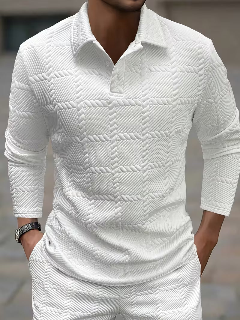 Archer | Classic Knit Jacquard Collar Shirt