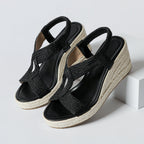 louisa | wedge sandals with artisanal weaving
