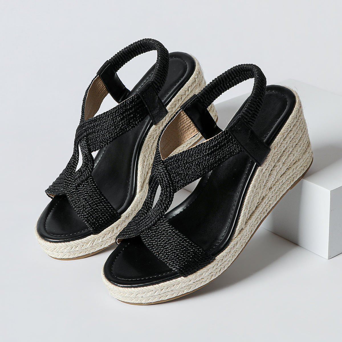 louisa | wedge sandals with artisanal weaving