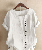 Adeline | Short Sleeve Round Neck Blouse