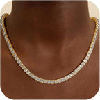 Ivorie | Gold Tennis Necklace