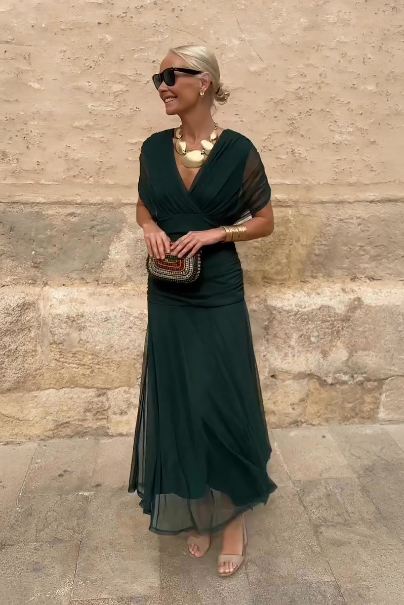 Philippa | Elegant V-neck Party Maxi Dress
