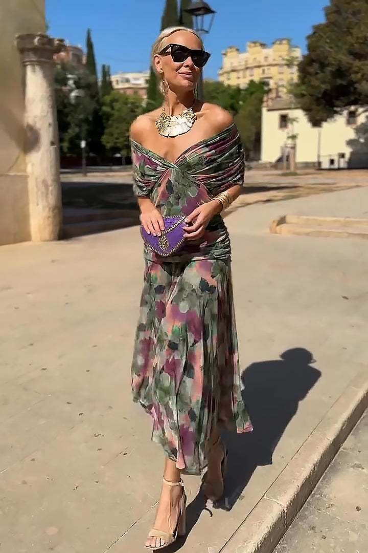 Philippa | Elegant V-neck Party Maxi Dress