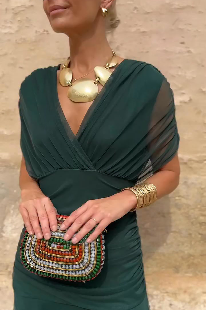 Philippa | Elegant V-neck Party Maxi Dress