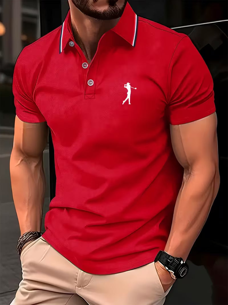 Simeon | Casual Short-Sleeve Golf Printed Shirt
