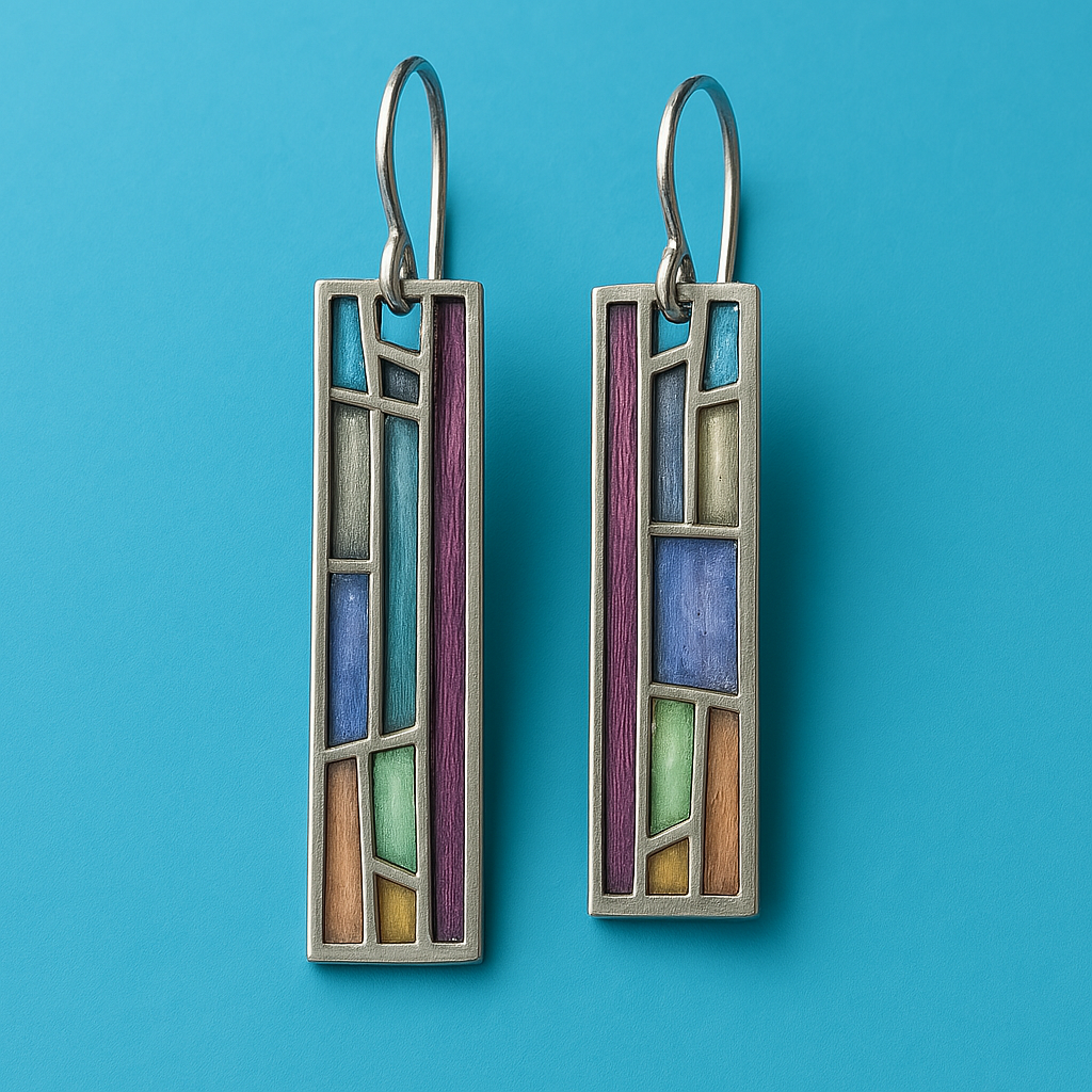 Juno | Colourful Silver Earrings