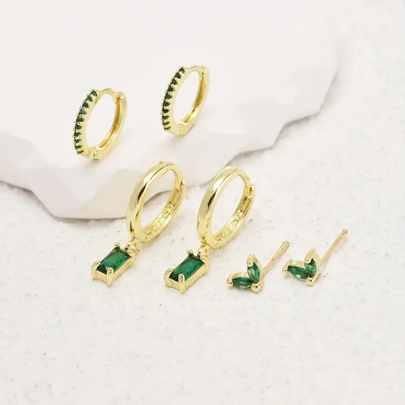 Fiorenza Viridelle Earring Set | Gold