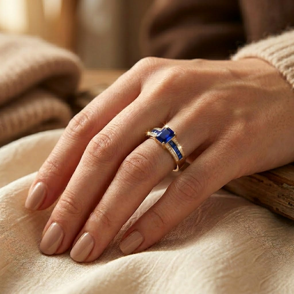 Beatrice | Sapphire Square-Cut Ring