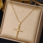 Faith | Twist Cross Necklace