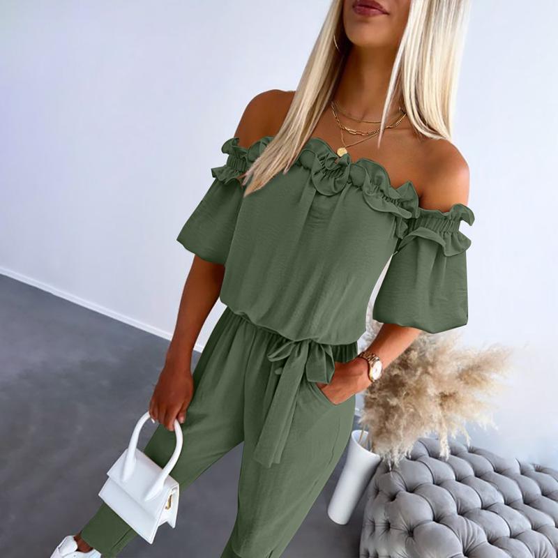 Georgia | Stylish Off Shoulder Tie-Waist Jumpsuit