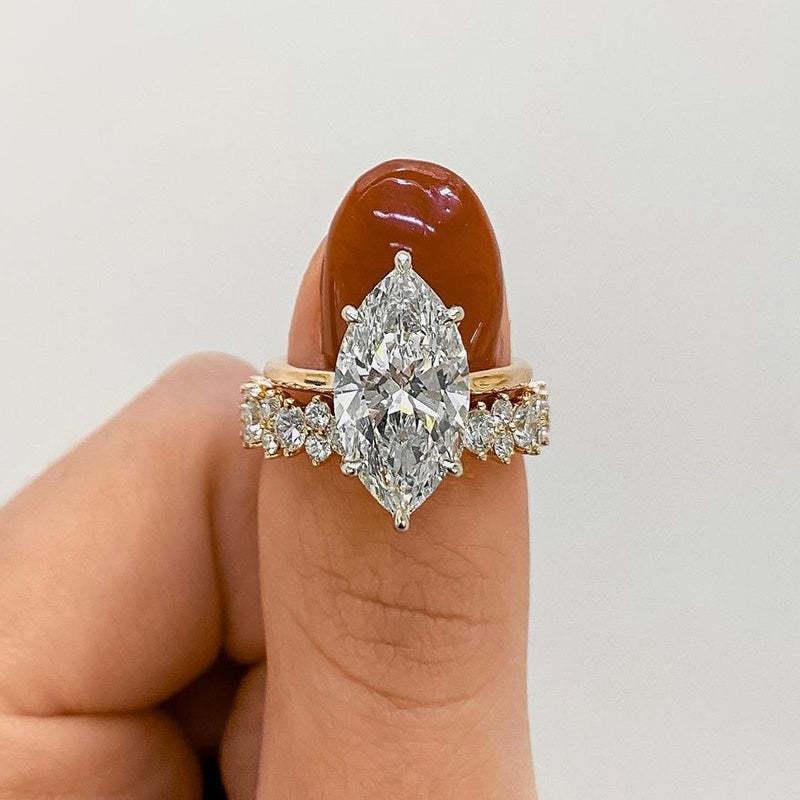 Giselle | Gold Marquise Diamond Ring