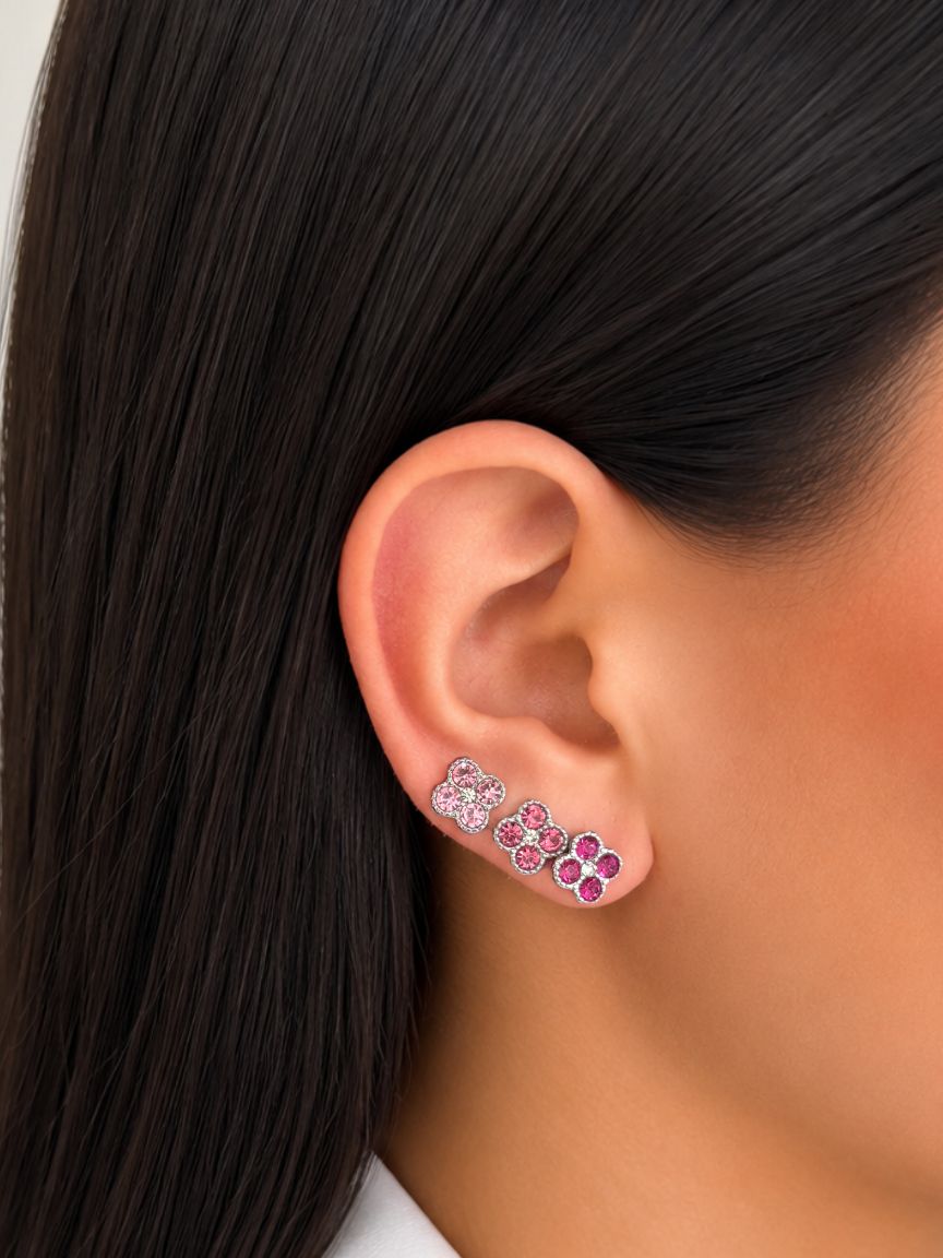 Diana Pink Earrings Set