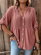 Marnie | Elegant Wide Sleeve V-Neck Blouse