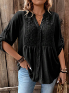 Marnie | Elegant Wide Sleeve V-Neck Blouse