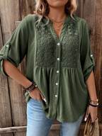 Marnie | Elegant Wide Sleeve V-Neck Blouse