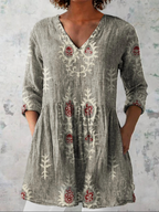 Sidney | Long Blouse with V-Neck
