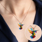 Beautiful Hummingbird Necklace with Earrings Gift