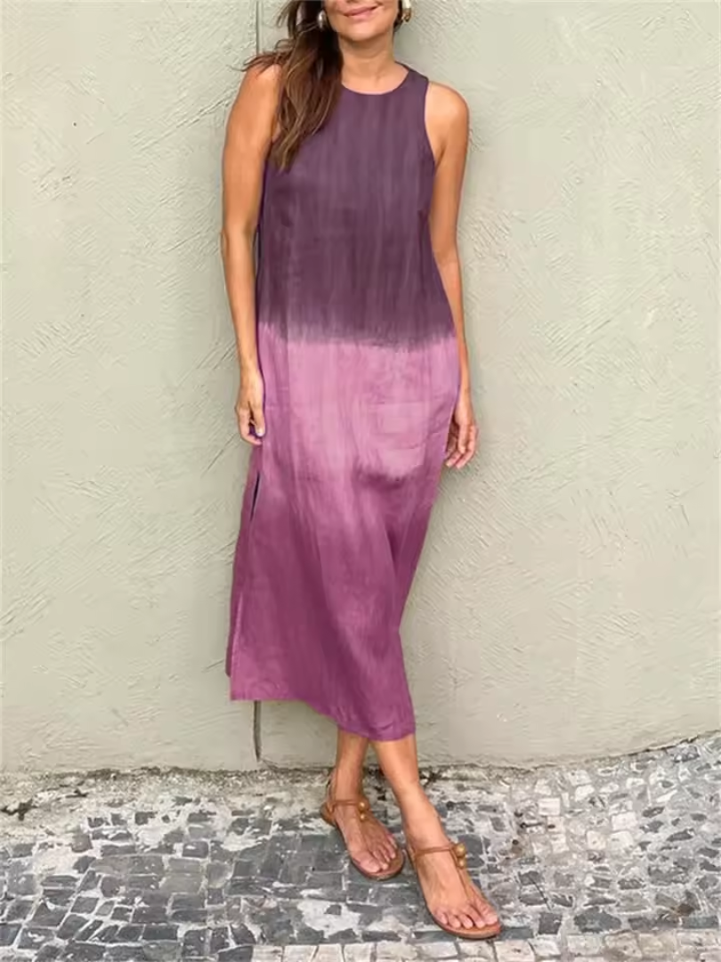 Katrina | Sleeveless Round Neck Summer Dress