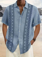 Zildian | Vintage Geometric Pattern Button Shirts