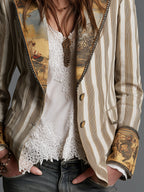 Roberta | Artful Striped Blazer