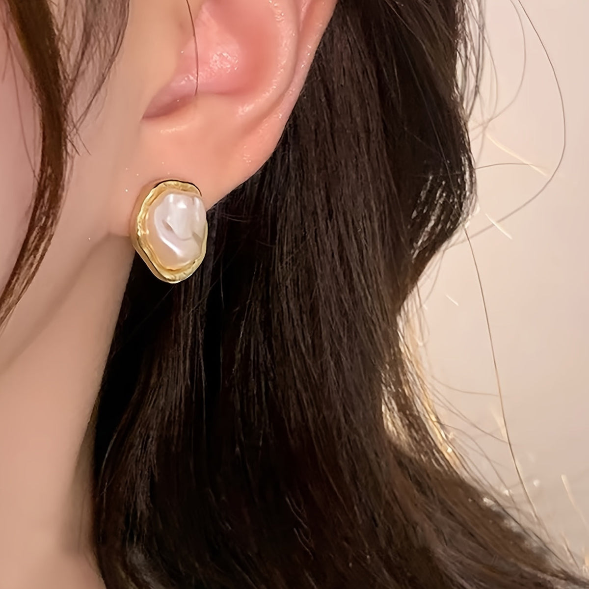 Marlowe | Irregular Design Stud Pearl Earrings
