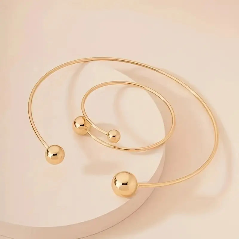 Héloïse | Gold Necklace and Bracelet Set