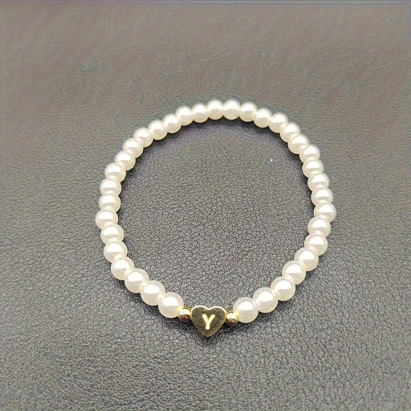 Stylish Bracelet with Heart Initial (A–Z)