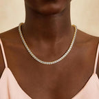 Ivorie | Gold Tennis Necklace