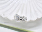 Paw Huggie Earrings with Sparkling Zirconia