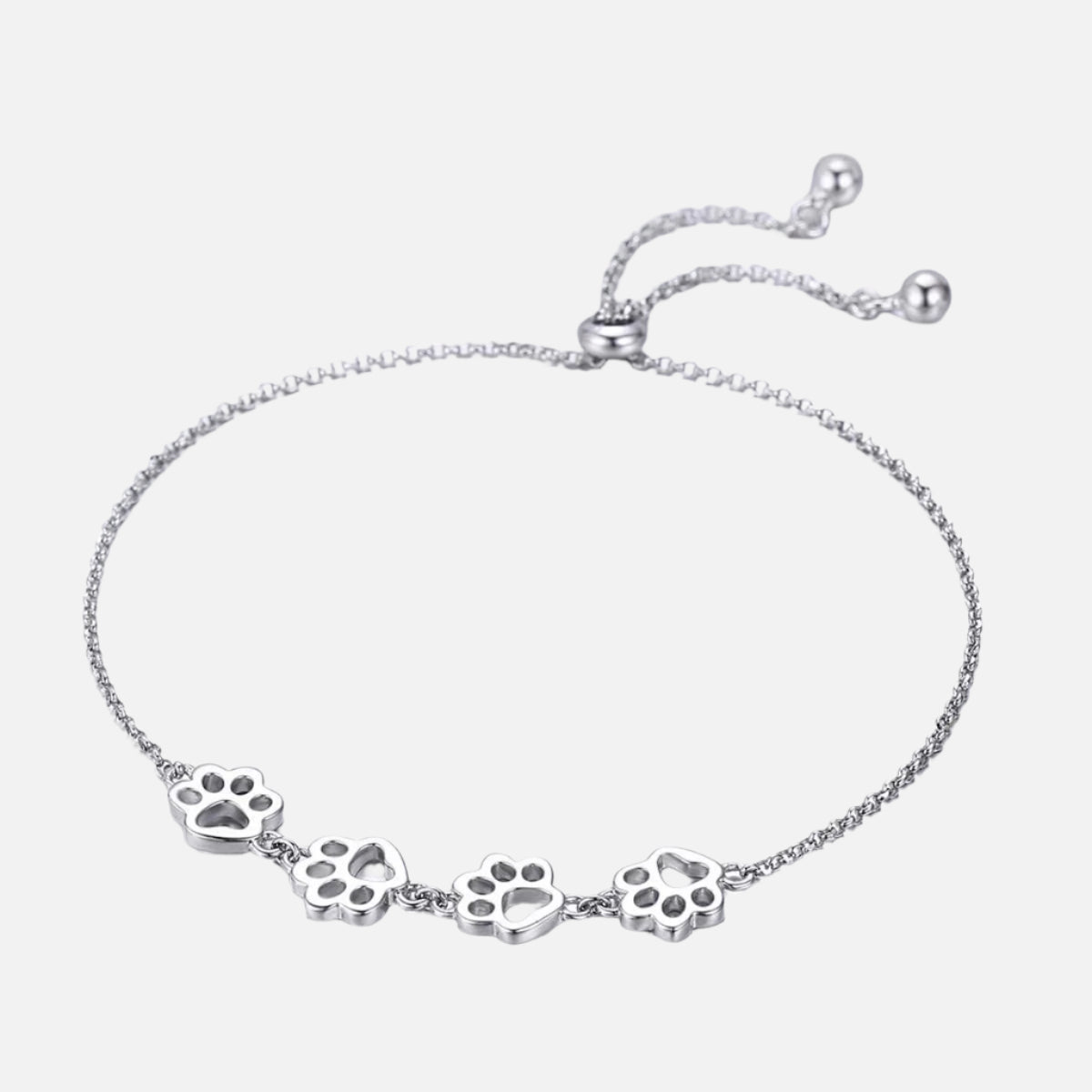 Paw Print Bracelet in Sterling Silver
