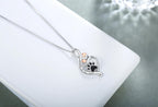 Lucky Paw Necklace with Heart, Bone, and Infinity