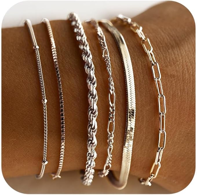 Isabella Vernetta Bracelet Set | White Gold