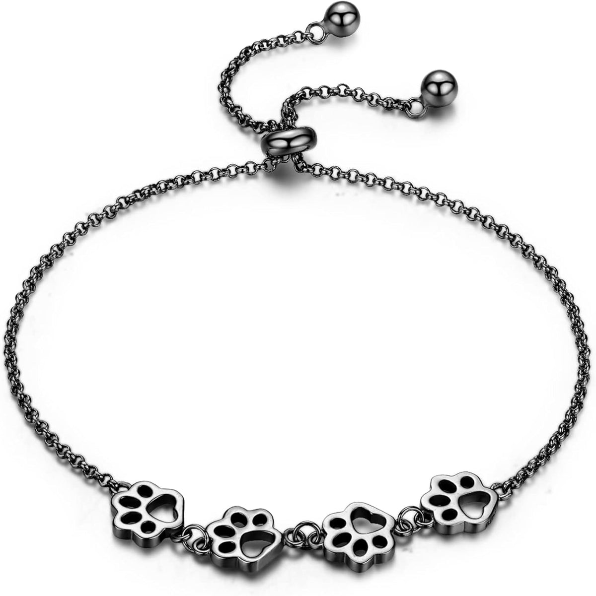 Paw Print Bracelet in Sterling Silver