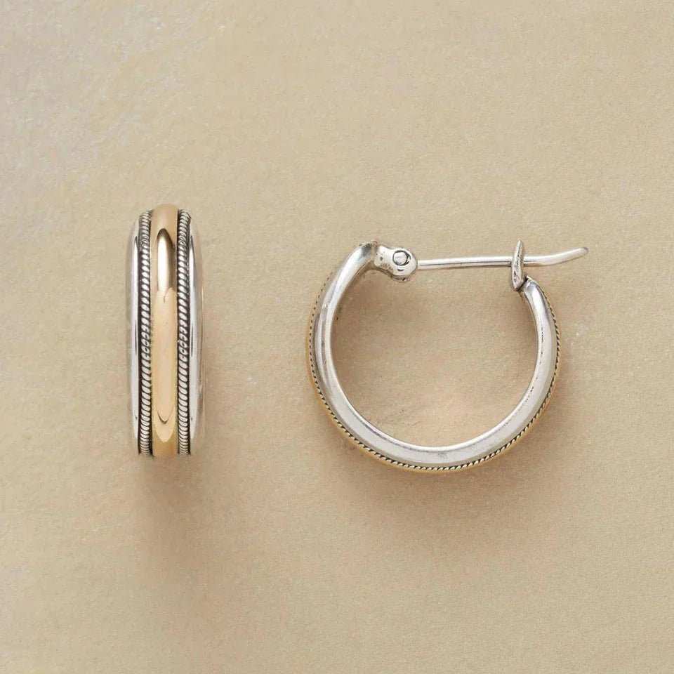 Lois | Two-Tone Hoop Earrings
